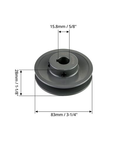QWORK Single Groove Web Sheaves, 3.25" OD 5/8" Bore V-Belt Sheave for V-Belt, AK3258 in Saudi Arabia