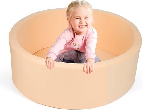 حفرة كرة الرغوة Trendbox ، 36 "× 12" في الهواء الطلق في الهواء الطلق ناعمة الكرة المسبح لعب الهدية المثالية لأطفال الأطفال والأطفال الصغار (بدون كرات) - رمادي فاتح in Kuwait