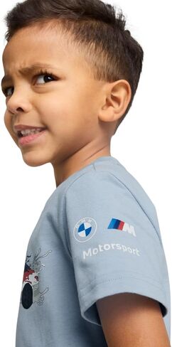 تي شيرت PUMA للجنسين للأطفال BMW M Motorsport، أزرق فاتح SS25، 4T in Kuwait