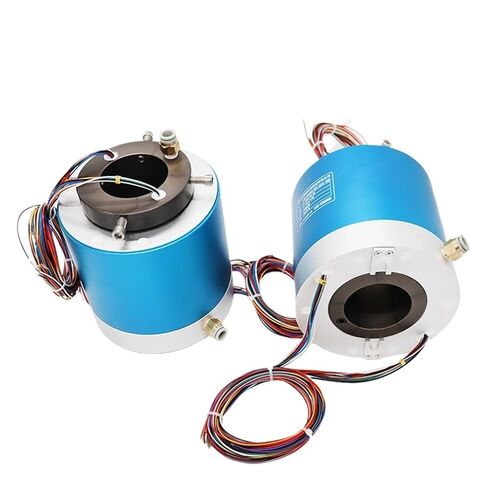 1 Pcs Pneumatic and Slip Ring Integrated Through Hole Hollow and Oil and Water Gas Hydraulic and line Rotary Joint(1 Gas and 6 Electric) in Saudi Arabia