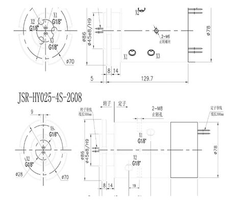 1 Pcs Pneumatic and Slip Ring Integrated Through Hole Hollow and Oil and Water Gas Hydraulic and line Rotary Joint(1 Gas and 6 Electric) in Saudi Arabia