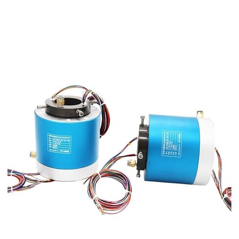 1 Pcs Pneumatic and Slip Ring Integrated Through Hole Hollow and Oil and Water Gas Hydraulic and line Rotary Joint(1 Gas and 6 Electric) in Saudi Arabia