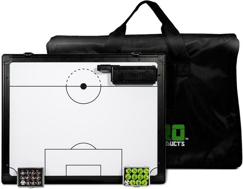 SCOPRO Travel Coaching Board Kit for Sports, Magnetic Dry Erase Clipboard with Marker, 2 Sets of Magnets, Notepad and Carrying Case, Soccer Coaching Board for Strategy and Training, Black & Red in Saudi Arabia