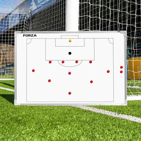 FORZA 35in x 24in Double-Sided Sports Coaching Whiteboard | 13 Sport Options - Dry Erase Board Equipped with Magnetic Markers, Pen & Eraser (Soccer, Without Carry Bag) in Saudi Arabia
