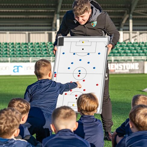 FORZA 35in x 24in Double-Sided Sports Coaching Whiteboard | 13 Sport Options - Dry Erase Board Equipped with Magnetic Markers, Pen & Eraser (Soccer, Without Carry Bag) in Saudi Arabia