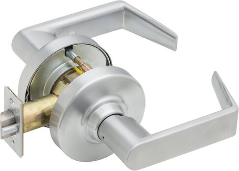 SCHLAGE ND80JD RHO 626 (FSIC) سلسلة ND قفل أسطواني من الدرجة 1، وظيفة غرفة التخزين، قلب كامل الحجم قابل للتبديل، تصميم رودس، لمسة نهائية من الكروم الساتان in Saudi Arabia