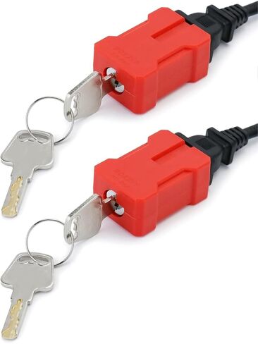 جهاز قفل قابس السلك الكهربائي للسلك الكهربائي، 2 حزمة قفل أمان لقفل المكونات مع مقابس 2 دبوس و3 دبابيس، يأتي مع مفتاحين خدمة فصل الطاقة in Kuwait