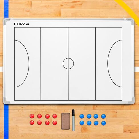 FORZA 35in x 24in Double-Sided Sports Coaching Whiteboard | 13 Sport Options - Dry Erase Board Equipped with Magnetic Markers, Pen & Eraser (Soccer, Without Carry Bag) in Saudi Arabia