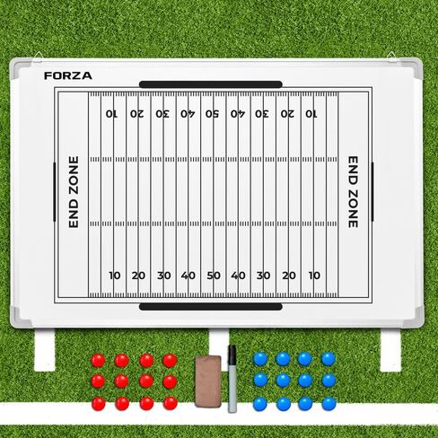 FORZA 35in x 24in Double-Sided Sports Coaching Whiteboard | 13 Sport Options - Dry Erase Board Equipped with Magnetic Markers, Pen & Eraser (Soccer, Without Carry Bag) in Saudi Arabia