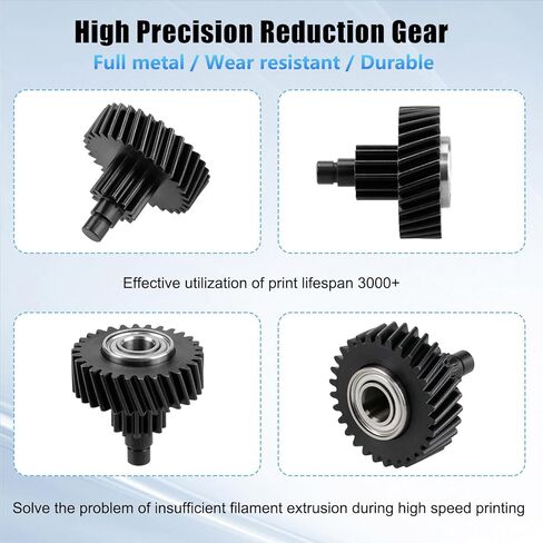 Extruder Gear Set K2 Series Extruder All-Metal Reduction Gear Black2Pcs Hardened Steel Reduction Gears for 3D Printer Compatible with Creality 3D K2/K2 PRO/K2 Plus Machines in Saudi Arabia