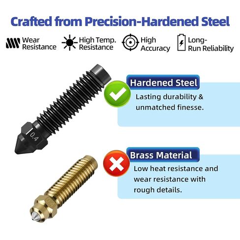 طقم مجموعة فوهات الكربون Centauri 2 قطعة 0.4 مم 2 قطعة 0.6 مم 1 قطعة 0.8 مم فوهات فولاذية صلبة طارد فوهة Hotend لـ Elegoo Centauri Carbon، Centauri Carbon 2، CC 2 in Kuwait