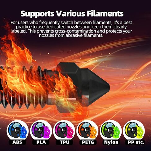 طقم مجموعة فوهات الكربون Centauri 2 قطعة 0.4 مم 2 قطعة 0.6 مم 1 قطعة 0.8 مم فوهات فولاذية صلبة طارد فوهة Hotend لـ Elegoo Centauri Carbon، Centauri Carbon 2، CC 2 in Kuwait