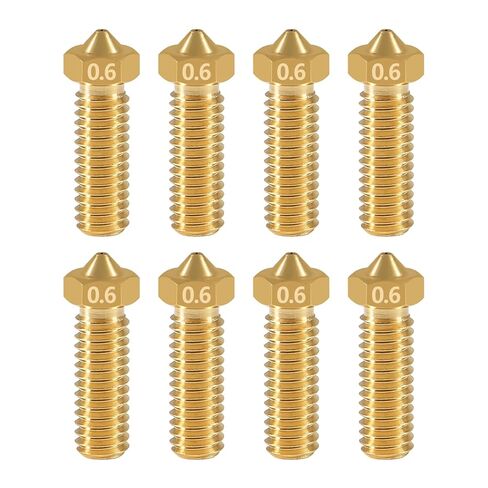 Aokin 3D Printer Brass Nozzle for Volcano Nozzle, 8 Pcs 0.8mm Brass Nozzles for Anycubic Vyper, Kobra Max, Kobra Plus, 1.75mm Filament 3D Printer in Saudi Arabia