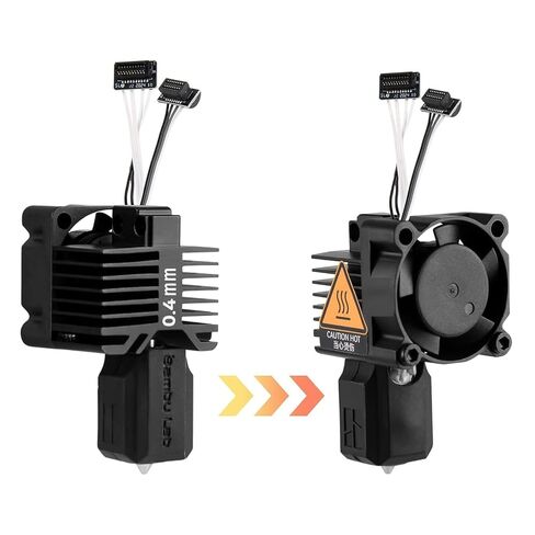 3D Printer extruder Kit,Bamboo Lab P1P, P1S Hotend Complete Kit for P1 Series, Full Assembly Hardened Steel Hot End with Fan, Thermistor, Ceramic Heater, 0.4mm Nozzle for Bambu Lab Accessories in Saudi Arabia