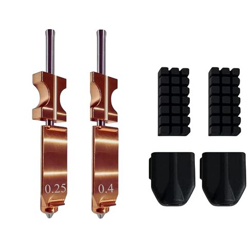 for Flashforge AD5X Nozzles AD5X Nozzle Hardened for Flashforge AD5X 0.4mm Nozzle for Flashforge AD5X Accessories Quick Detachable Nozzle High Flow,2X Silicone Caps and 2X Nozzle Brushes,0.25MM+0.4MM in Kuwait