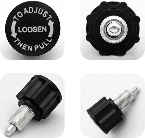 2PCS M16 Pop Pull Pin Knob, Fitness Pop-up Knob, M16 Adjustment Release Pull-up Spring Knobs for Exercise Bikes, Indoor Fitness Equipment & Training Machines, Universal Replacement Parts in Saudi Arabia