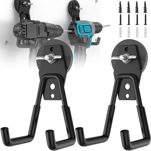 4 عبوات كبيرة من السنانير المغناطيسية القوية شديدة التحمل للمرآب وخطاطيف مغناطيسية كبيرة قوة إضافية وشماعة تخزين مغناطيسية مع طلاء مضاد للانزلاق للحديقة في الأماكن المغلقة وأدوات التعليق باللون الأسود in Kuwait