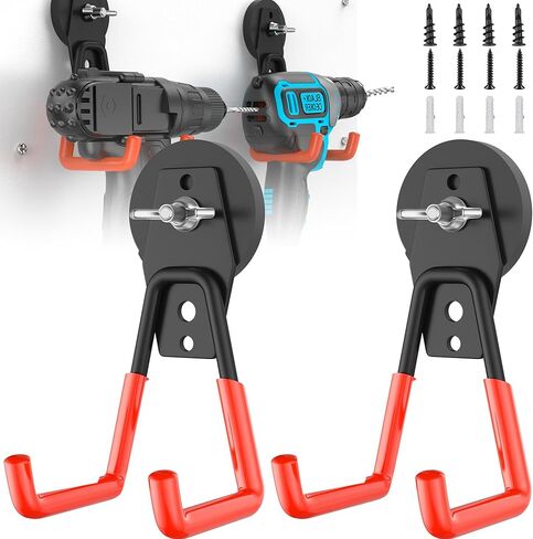 4 عبوات كبيرة من السنانير المغناطيسية القوية شديدة التحمل للمرآب وخطاطيف مغناطيسية كبيرة قوة إضافية وشماعة تخزين مغناطيسية مع طلاء مضاد للانزلاق للحديقة في الأماكن المغلقة وأدوات التعليق باللون الأسود in Kuwait