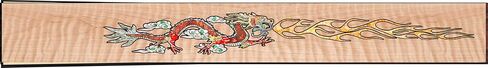 RED Dragon - Sticker Decal Inlay Skinz -up to 24 Fret - Faux Flamed Maple Wood in Saudi Arabia
