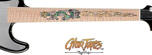 التنين الأخضر - ملصق لاصق مرصع سكينز - يصل إلى 24 فريت - خشب القيقب الصناعي الملتهب in Kuwait