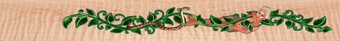 Green Ivy Vine - Sticker Decal Inlay Skinz -up to 24 Fret - Faux Flamed Maple Wood in Saudi Arabia