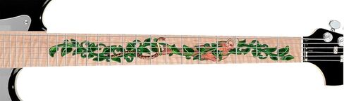 Green Ivy Vine - Sticker Decal Inlay Skinz -up to 24 Fret - Faux Flamed Maple Wood in Saudi Arabia