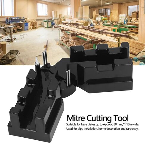generic Mitre Measuring Cutting Tool 2-in-1 with Angle Measurement & Guide, Accurate Sawing Portable Mitre Cutting Tool, Accurate 85°-180° Range for Pipes, Baseboards & Carpentry in Kuwait