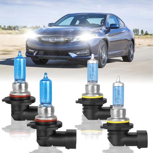 تناسب مصابيح Honda CR-V CRV 2015-2022 مصابيح مصابيح هالوجين عالية الأداء ، 9005 High Beam + H11 Low Beam Beam Plup Pluctip Plbs ، Slock and Play ، Pack of 4 in Kuwait