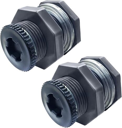 JoyTube NPT 1/2 بوصة تركيب حاجز PVC عالي التحمل مع قابس، موصل خزان المياه من السيليكون لحشية ثقب 1.5 بوصة، براميل المطر، أحواض السمك 4 قطع (إصدار سميك) in Saudi Arabia