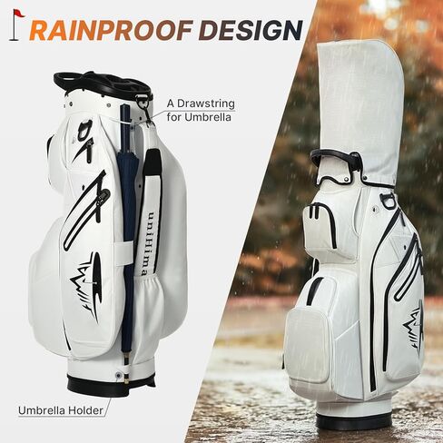 Golf Cart Bag 15 Way Organizer Divider Top Golf Club Bags Lightweight Golf Cart Bags for Men Women with Cooler, Magnetic Pocket and Rain Cover in Saudi Arabia