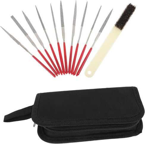 POPETPOP 10pcs Diamond Needle File Shaping Steel Files Comfortable Grip for Precise Work Delicate Materials for Woodworking and Crafting in Saudi Arabia