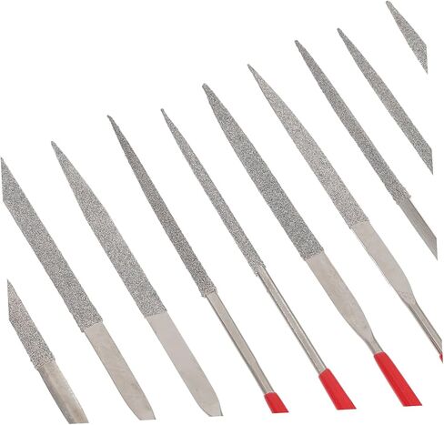 POPETPOP 10pcs Diamond Needle File Shaping Steel Files Comfortable Grip for Precise Work Delicate Materials for Woodworking and Crafting in Saudi Arabia