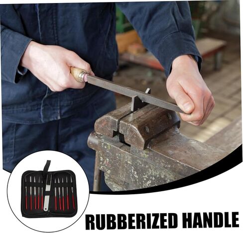 POPETPOP 10pcs Diamond Needle File Shaping Steel Files Comfortable Grip for Precise Work Delicate Materials for Woodworking and Crafting in Saudi Arabia
