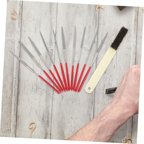 POPETPOP 10pcs Diamond Needle File Shaping Steel Files Comfortable Grip for Precise Work Delicate Materials for Woodworking and Crafting in Saudi Arabia