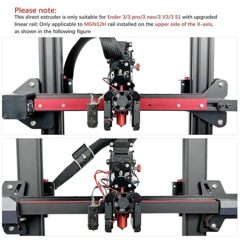 مُخصص للسكك الحديدية الخطية ذات التدفق العالي المتكامل لمجموعة طارد المحرك المباشر المعدني بالكامل مع ترقية الفوهة المتكاملة من قطعة واحدة للطابعة ثلاثية الأبعاد Ender 3/V2//pro/neo/S1 in Kuwait