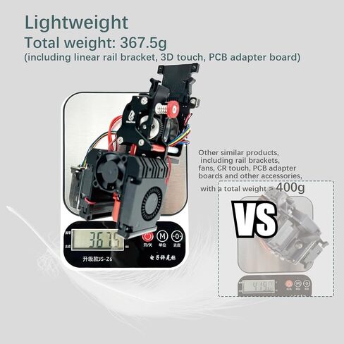 مُخصص للسكك الحديدية الخطية ذات التدفق العالي المتكامل لمجموعة طارد المحرك المباشر المعدني بالكامل مع ترقية الفوهة المتكاملة من قطعة واحدة للطابعة ثلاثية الأبعاد Ender 3/V2//pro/neo/S1 in Kuwait