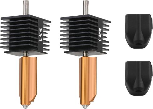 AD5X Hotend Kit, Integrated Dual Metal Nozzle hot end, Quick-Detachable Throat Heating Block, Enhanced Heat Dissipation & Stability, Compatible with Flashforge AD5X 3D Printer (2pcs 0.4mm) in Kuwait