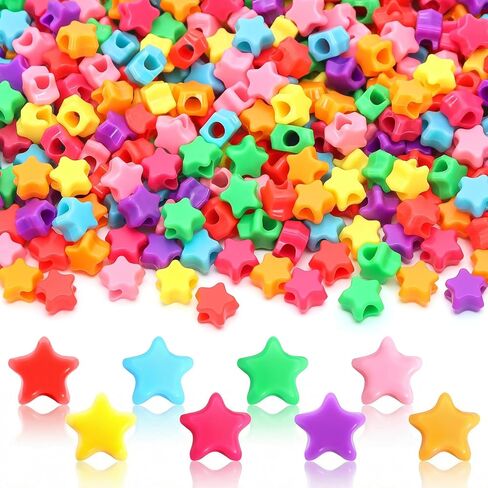 1200 PCS Multicolor Star Plastic Craft Beads for Jewelry Making DIY in Kuwait