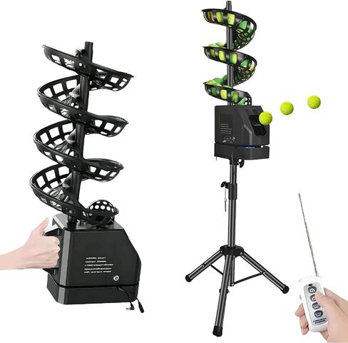 Automatic Tennis Ball Machine - 33 Ball Capacity, 5-6 Hours Battery Life - Ideal for Single Player Training, Agile Practice & Coaching Assistance - Upgraded Version,Upgradedversion in Saudi Arabia