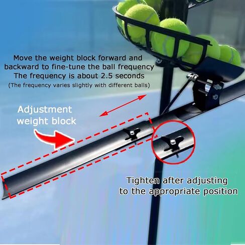 Adjustable Height Portable Tennis Ball Machine for Efficient Training and Practice – Ideal for Players of All Levels,Without Extra Track in Saudi Arabia