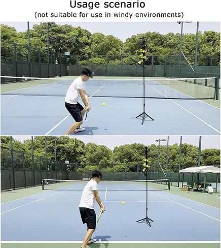 Adjustable Portable Tennis Ball Launcher - High Capacity Ball Machine for Kids & Beginners Training, Perfect for Outdoor Sports Practice,with Extra Track in Saudi Arabia