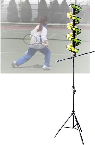 Portable Tennis Ball Machine, Adjustable Height for Kids & Beginners, Manual Operation, Perfect for Skill Training & Practice Sessions,with Extra Track in Saudi Arabia