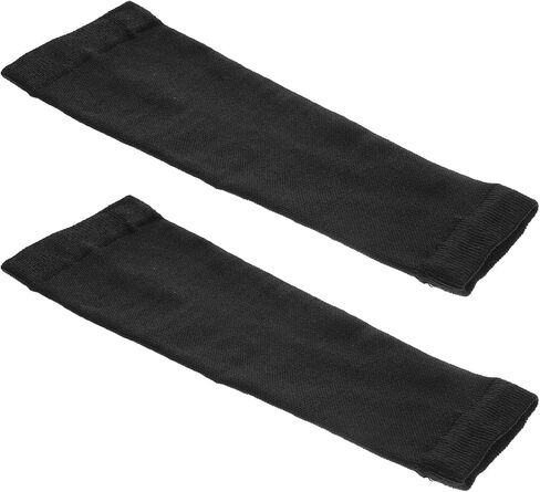 Compression Calf Sleeves Cooling Leg Sleeves Black Elastic Calf Compression Socks for Running Basketball Cycling Sports, 2 Pieces, Size L in Saudi Arabia