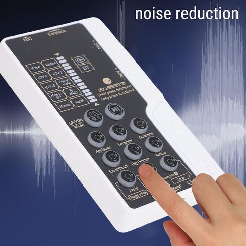 Portable Voice Changer, 8 Sound Effects 8 Live Modes, RGB Light, 10 Level Pitch Adjust for Gaming Streaming Prank, Voice Disguiser, Modulator for PC Phone Laptops in Saudi Arabia