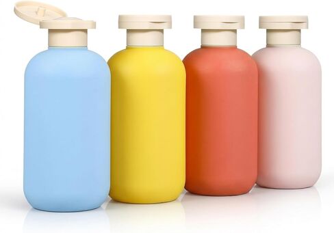 6.6 أوقية زجاجات سفر لأدوات النظافة ، وزجاجات سفر بلاستيكية أكبر تسرب حاويات الأثرياء القابلة لإعادة التعبئة مع أغطية الوجه والملصقات لمكيف الشامبو (الأخضر ، 4 أجزاء) in Kuwait