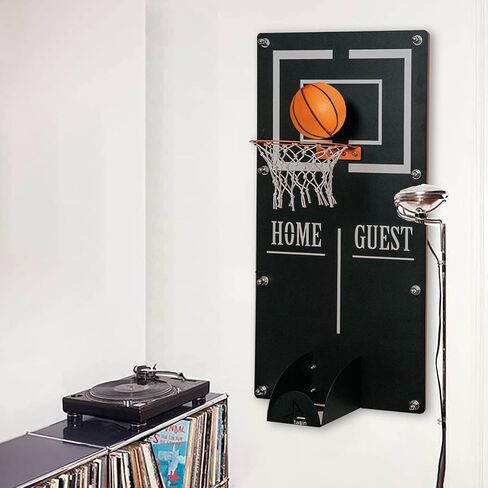 ديكور حائط معدني من Tubibu - طوق كرة سلة مثبت على الحائط لغرفة الألعاب والمكتب وغرفة اللعب - هدية استثنائية (كلاسيكية، كبيرة) in Kuwait