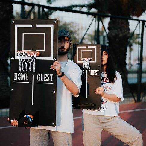 ديكور حائط معدني من Tubibu - طوق كرة سلة مثبت على الحائط لغرفة الألعاب والمكتب وغرفة اللعب - هدية استثنائية (كلاسيكية، كبيرة) in Kuwait