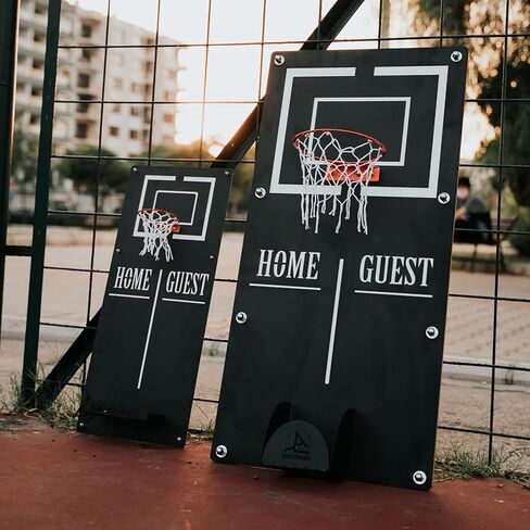 ديكور حائط معدني من Tubibu - طوق كرة سلة مثبت على الحائط لغرفة الألعاب والمكتب وغرفة اللعب - هدية استثنائية (كلاسيكية، كبيرة) in Kuwait