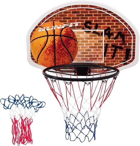 Giantex Basketball Hoop for Door, 29 X 20 Inch Hanging Basketball Board with Net, Indoor Outdoor Wall Mount Basketball Hoop for Kids Adults Teens Family Games Home Office Door in Saudi Arabia