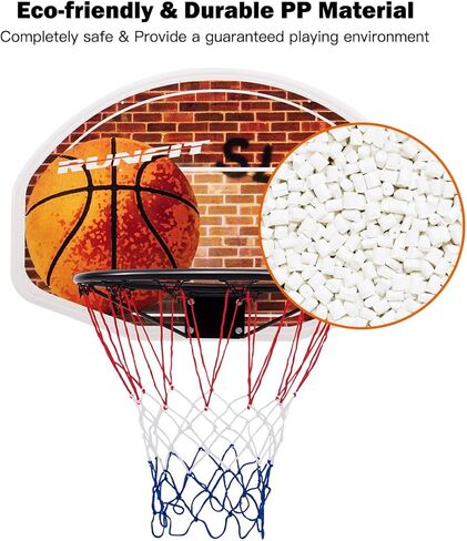 Giantex Basketball Hoop for Door, 29 X 20 Inch Hanging Basketball Board with Net, Indoor Outdoor Wall Mount Basketball Hoop for Kids Adults Teens Family Games Home Office Door in Saudi Arabia